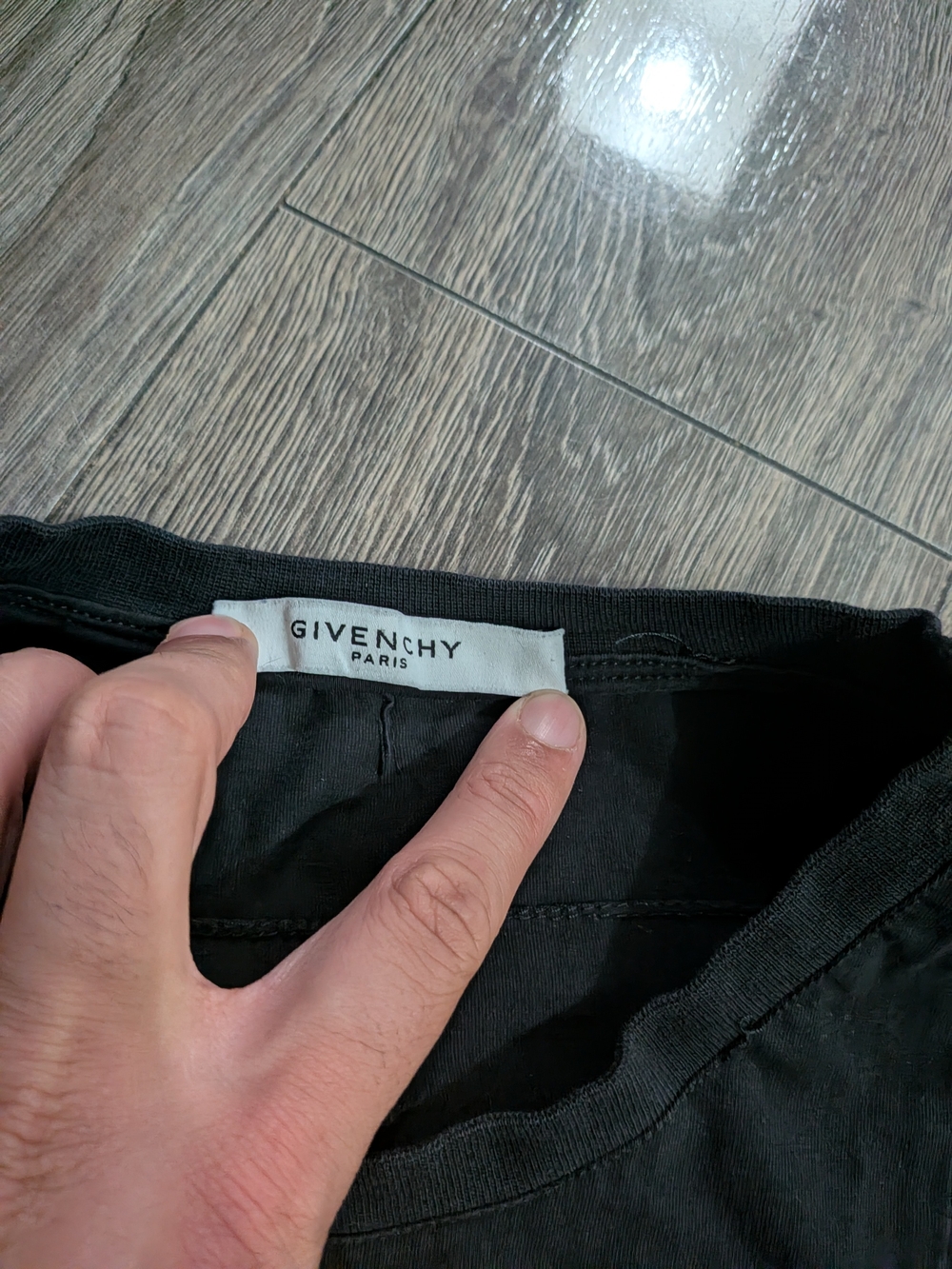 Givenchy Madonna Black Logo Cotton Tee with Crew Neck Xl - Picture 2 of 3